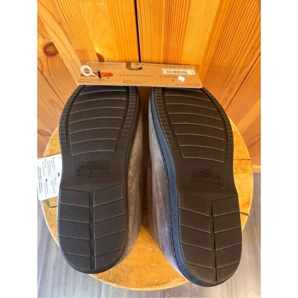 DF by Dearfoams Mens Slippers Gray Memory Foam Medium 9-10 nwt (4429) - Picture 7 of 8
